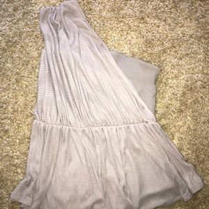 Grey one shouldered tank top